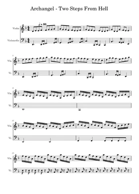 Free archangel by Two Steps From Hell sheet music | Download PDF or print  on Musescore.com