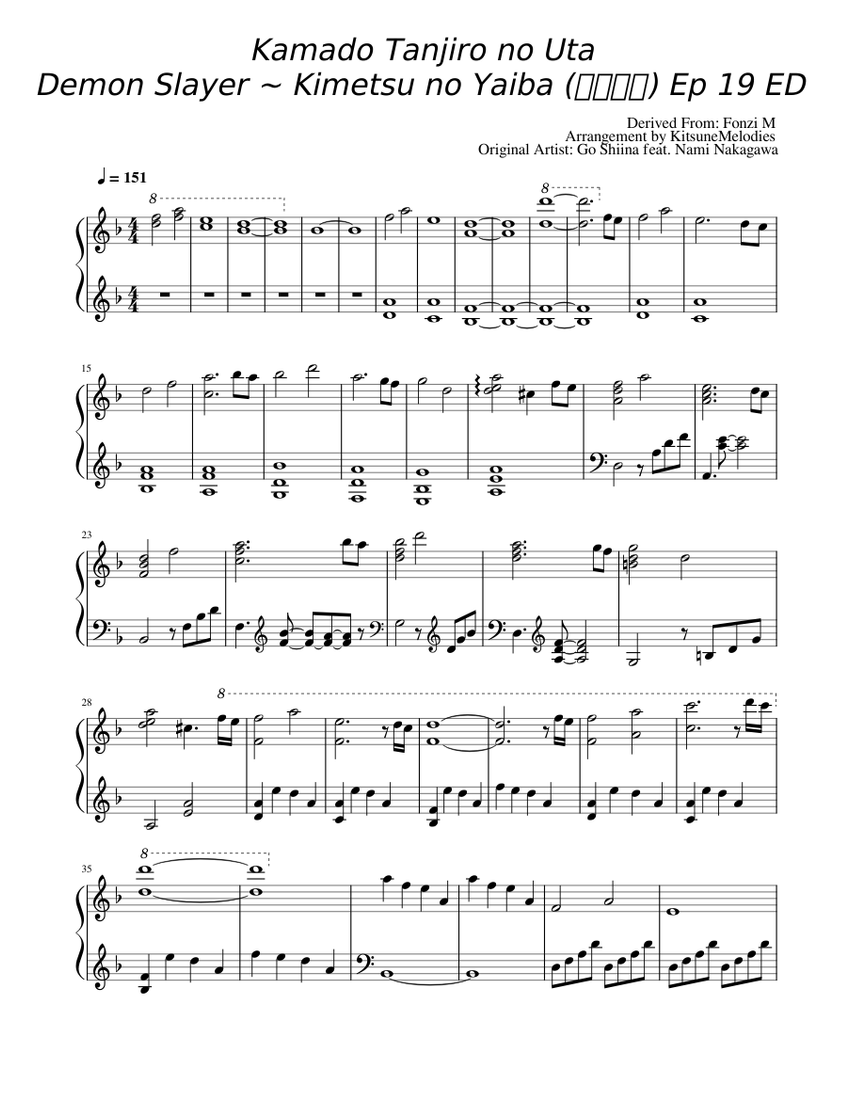 Demons - Partitura para Piano Fácil en PDF - La Touche Musicale