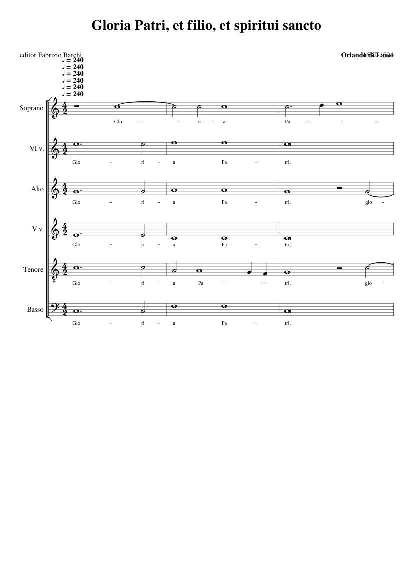 Gloria Patri et Flilio et Spiritui sancto