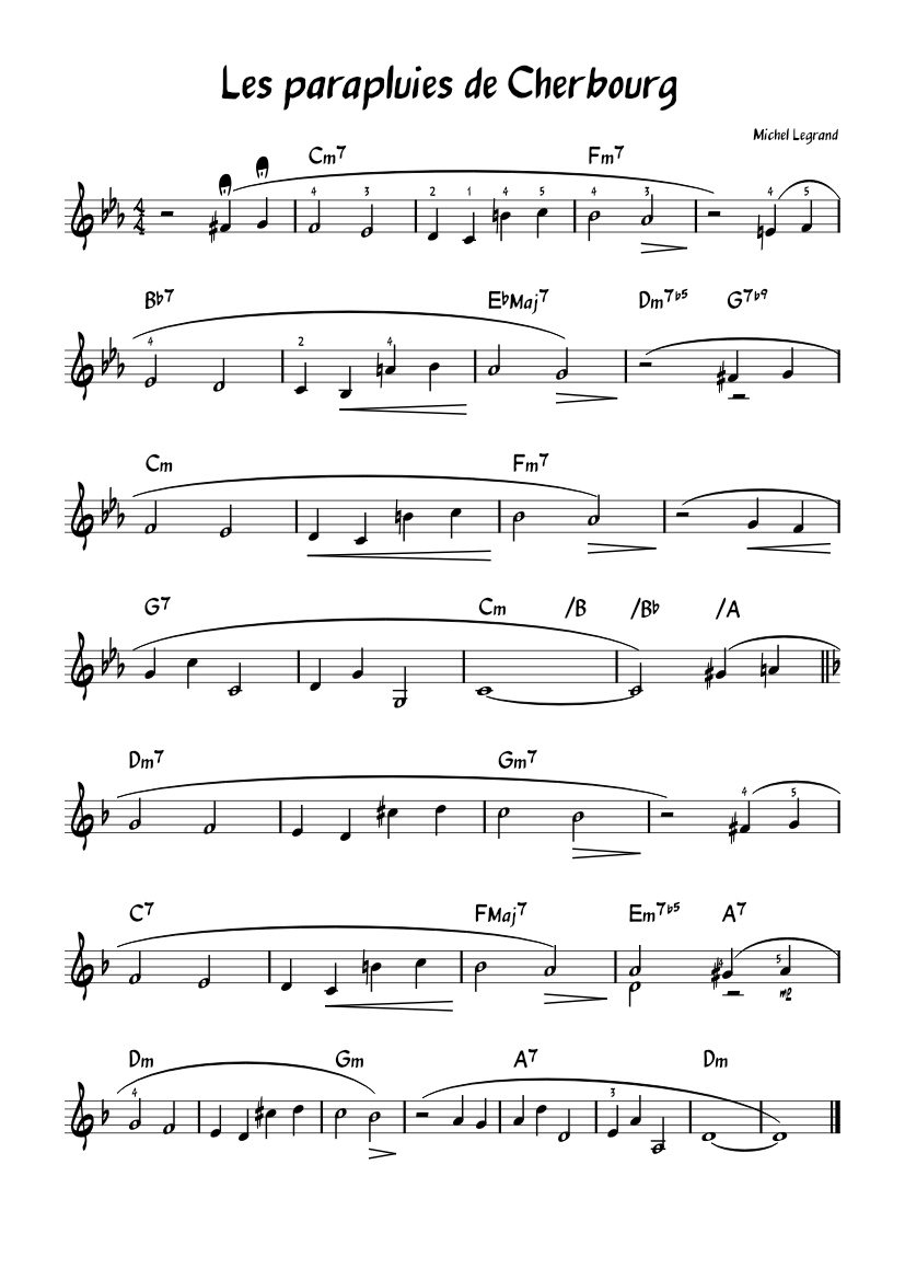 Les parapluies de cherbourg Michel Legrand Les parapluies de