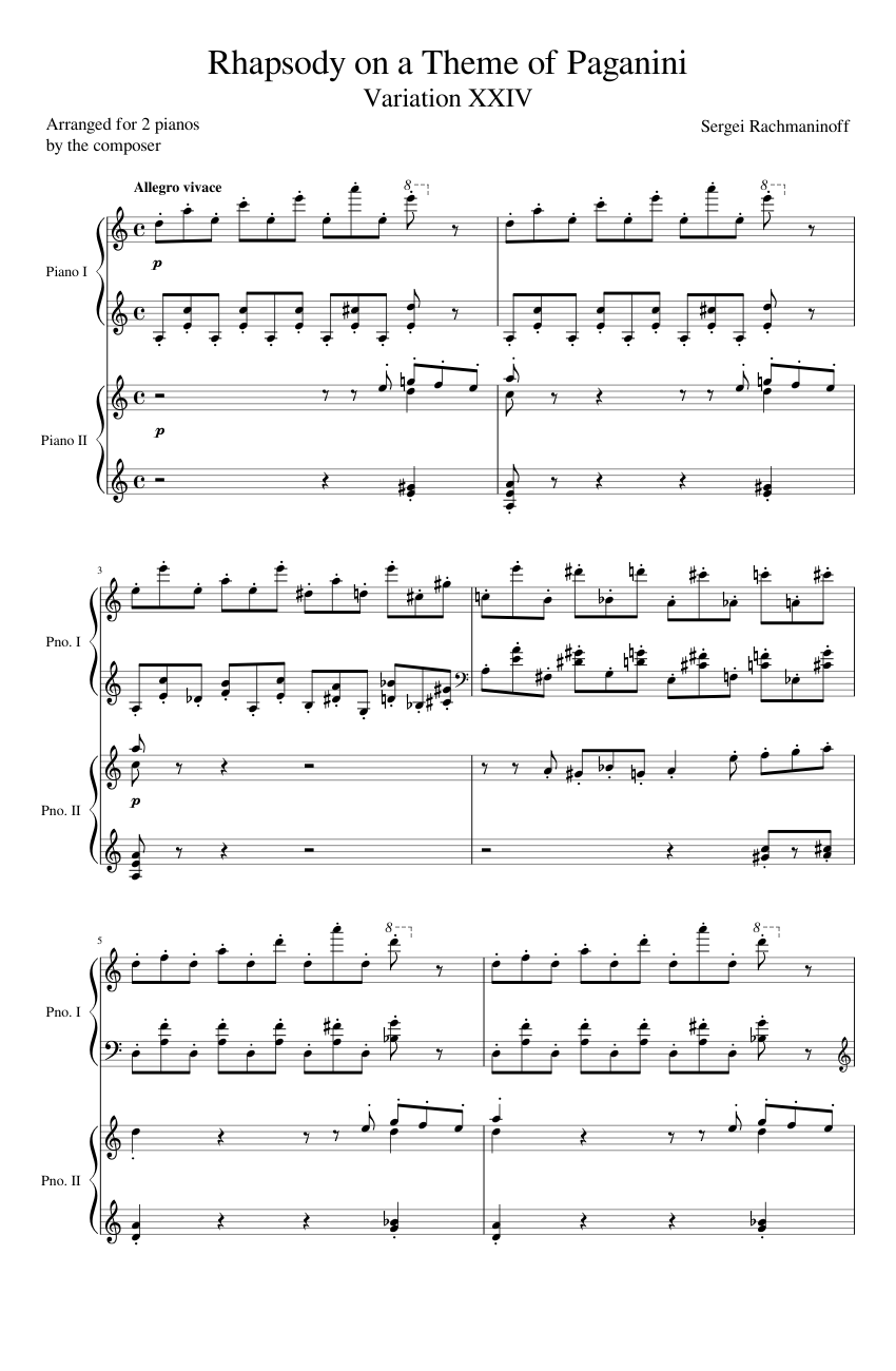 Rhapsody on a Theme of Paganini Op.43