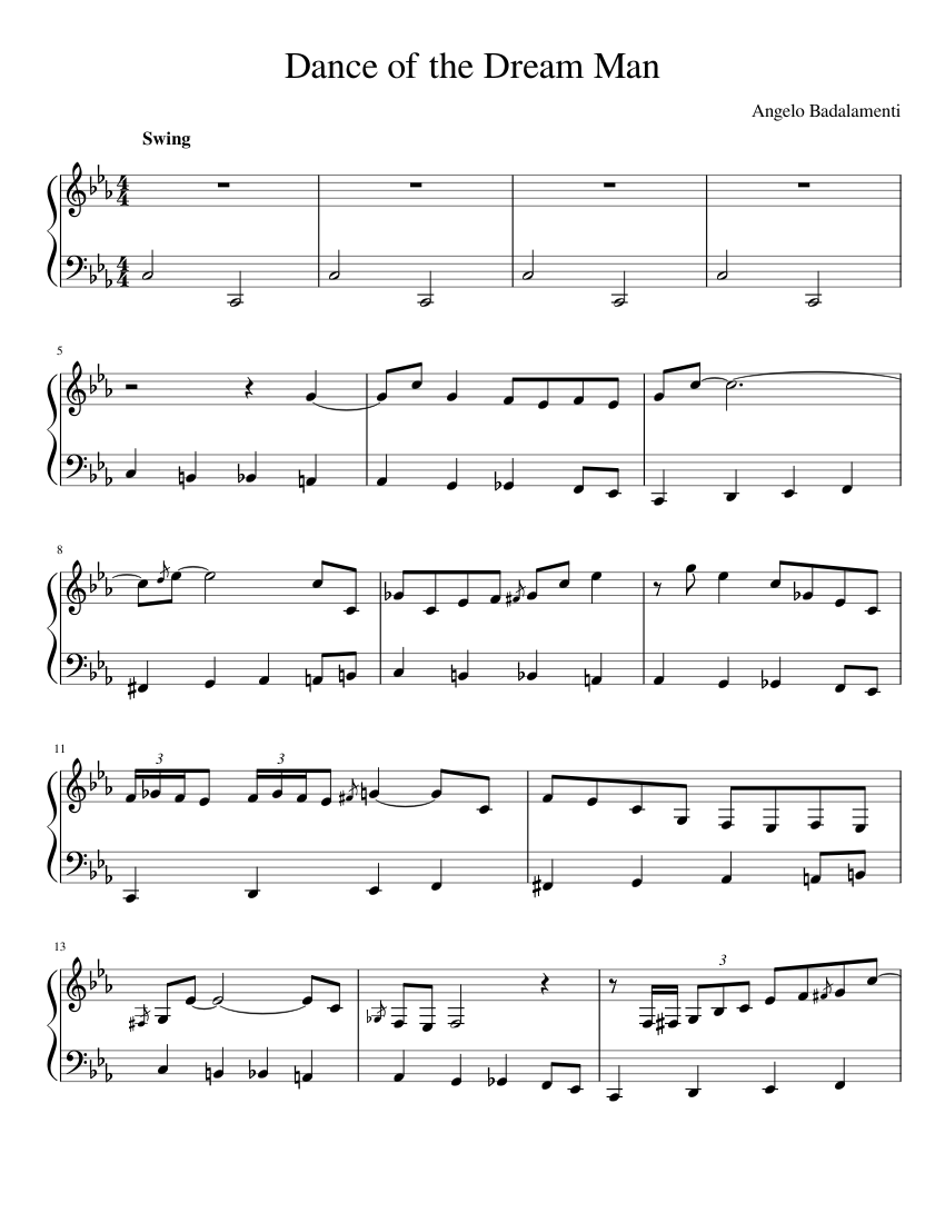 Dance of the Dream Man Sheet music for Piano (Solo) Easy | Musescore.com