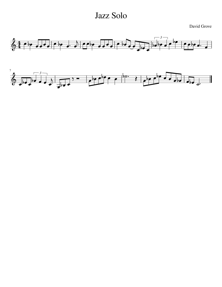12 Bar Blues Trumpet Solo Sheet music for Piano (Solo) Easy | Musescore.com