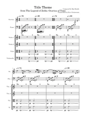 The Legend of Zelda: Ocarina of Time - Title Theme Sheets by Torby Brand