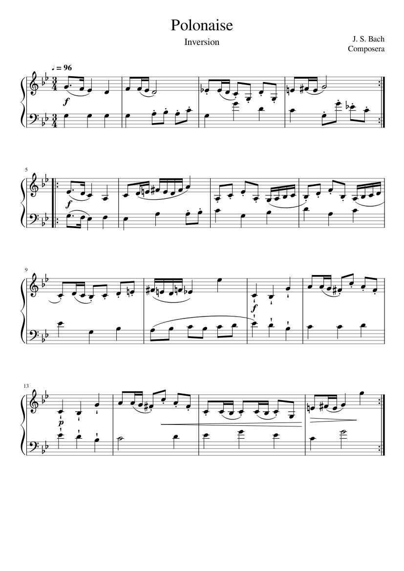 Bach Polonaise inversion