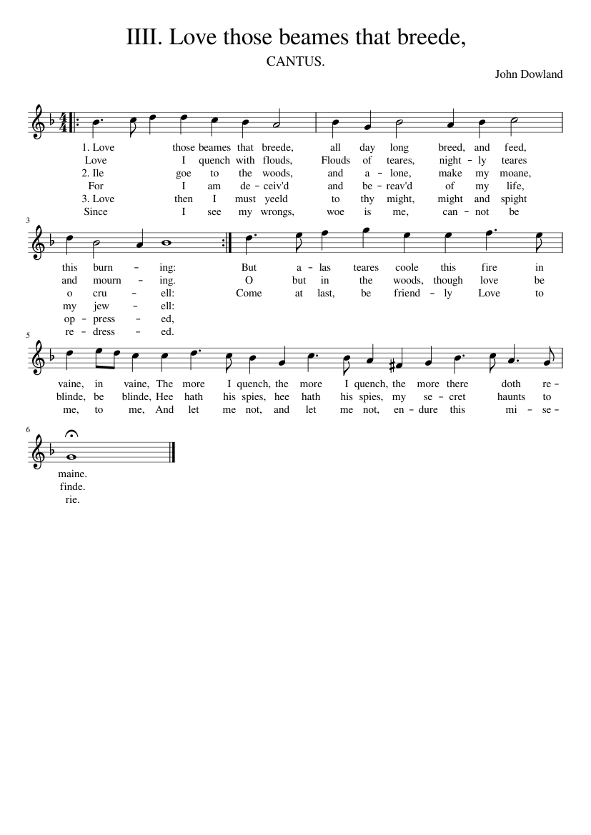 IIII. Love those beames that breede