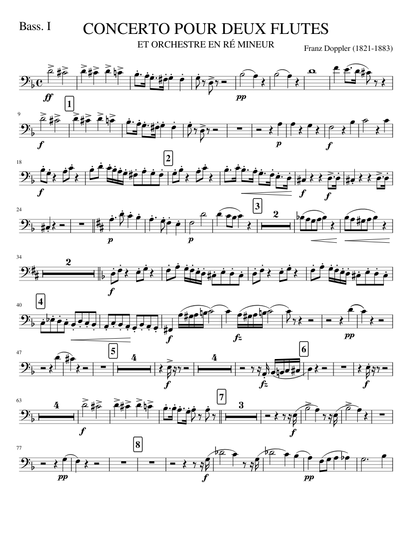 BASS1. CONCERTO 2 FLUTES