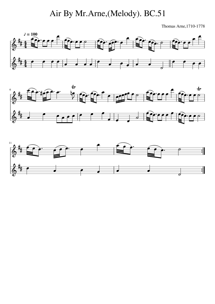 Air By Mr.Arne(Melody). BC.51
