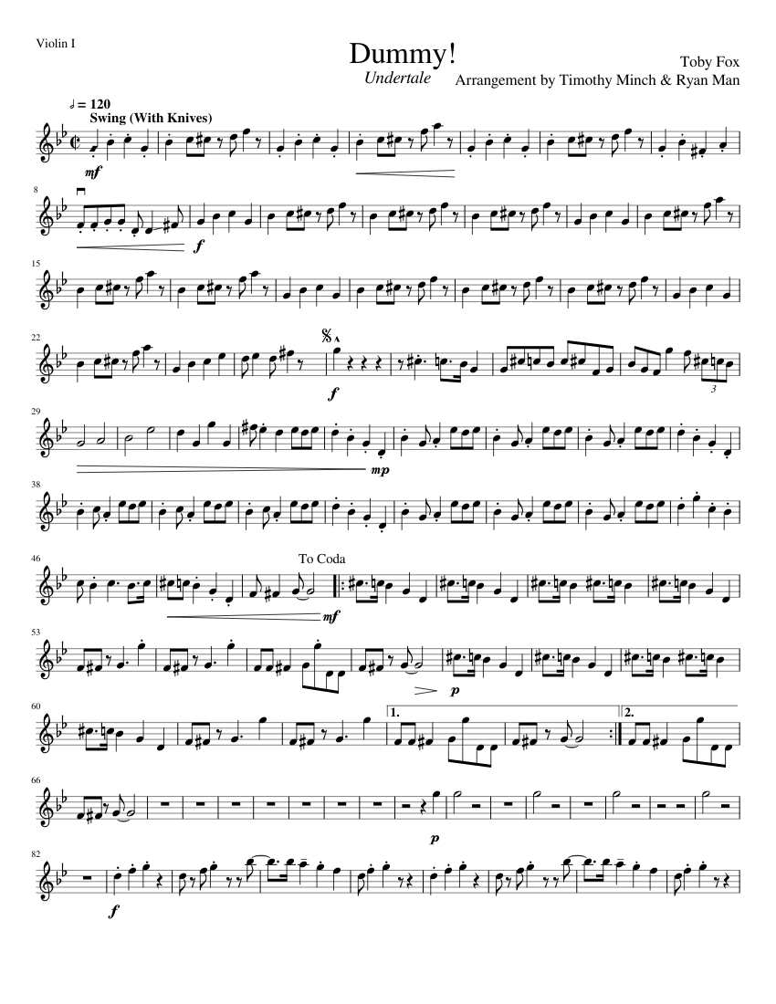 Dummy! - Violin Sheet music for Violin (Solo) | Musescore.com