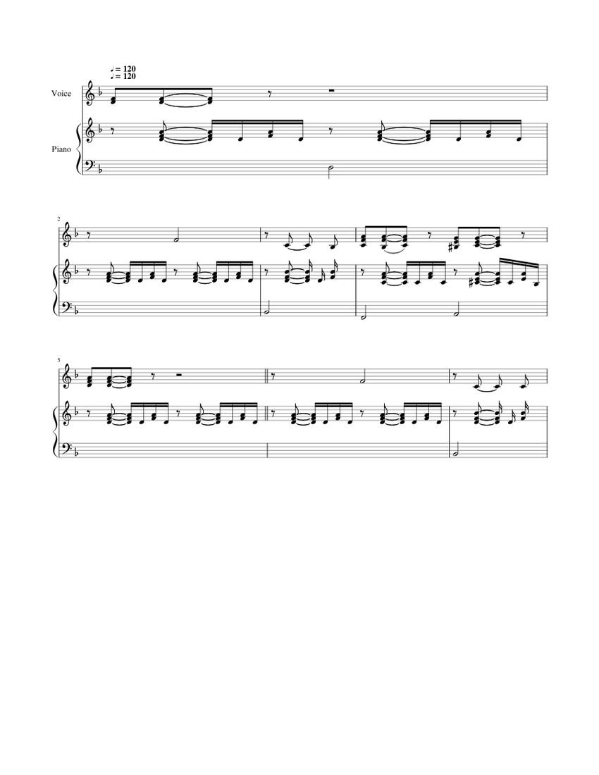 MY FIRST SONG Sheet music for Piano, Voice (other) (Piano-Voice ...