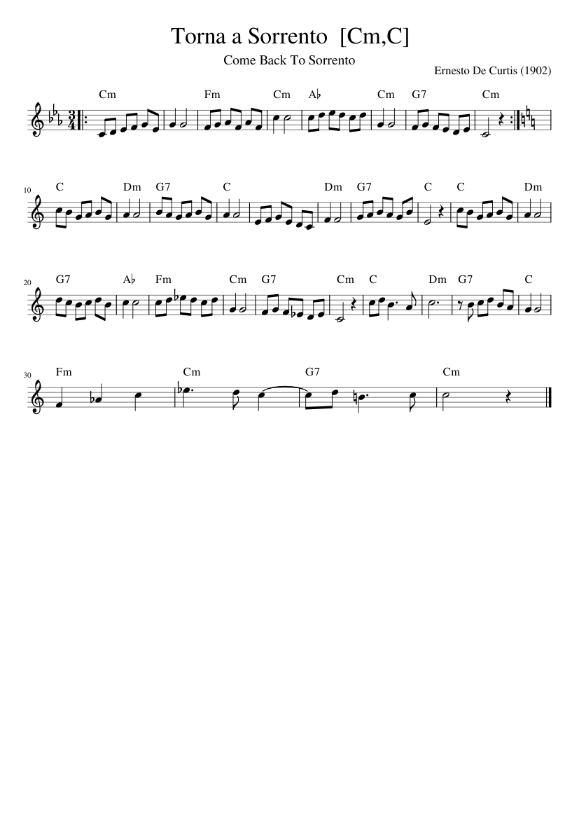 Torna a Sorrento [CmC]
