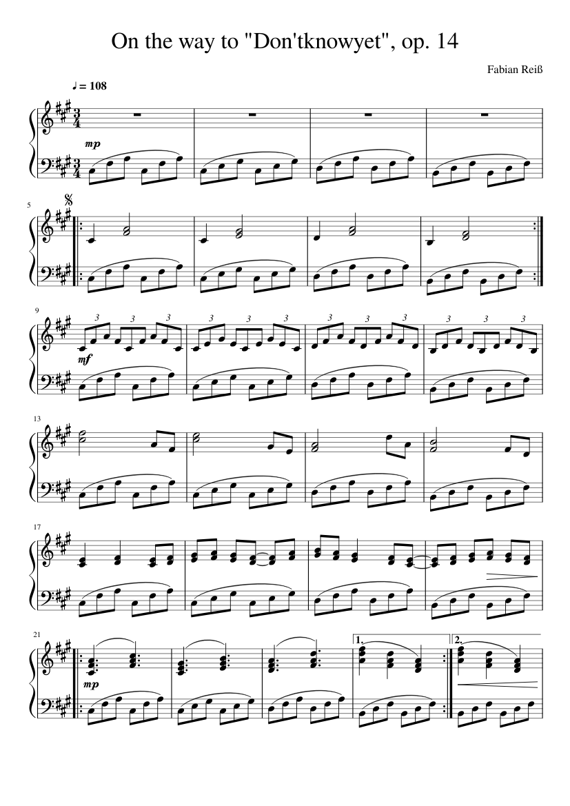 On the way to Don'tknowyet op. 14