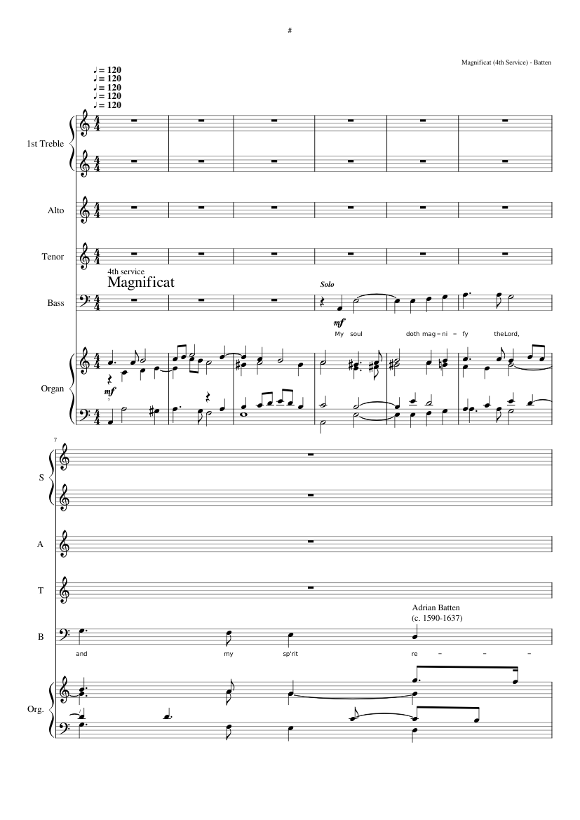 Magnificat and Nunc dimittis from the Fourth Service