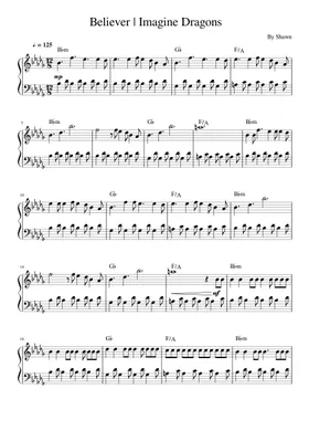 Free Believer by Imagine Dragons sheet music | Download PDF or print on  Musescore.com