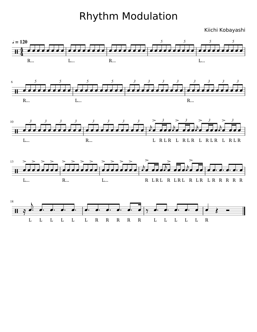 Rhythm Modulation - piano tutorial