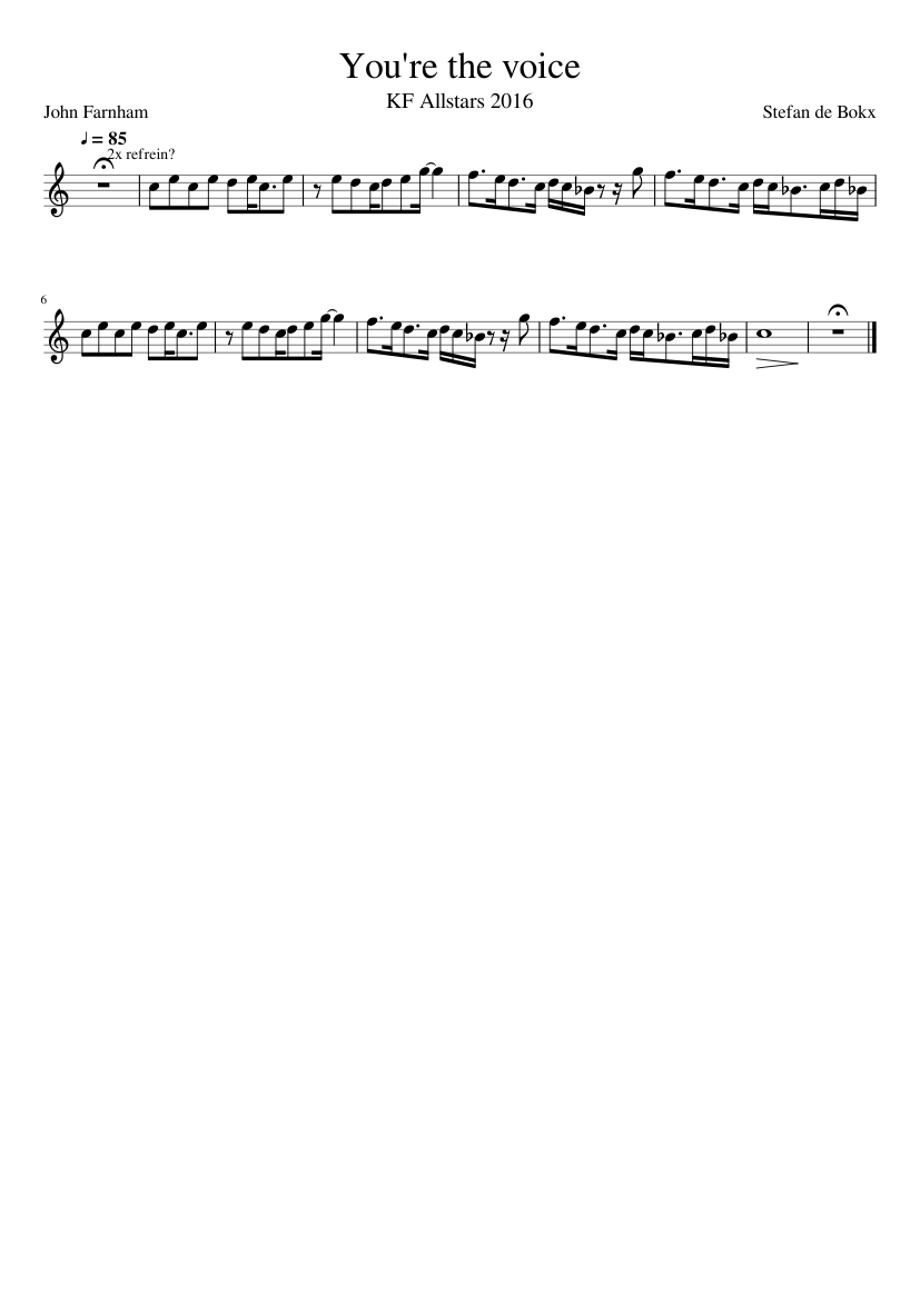 You're the voice - solo (Bb trumpet)