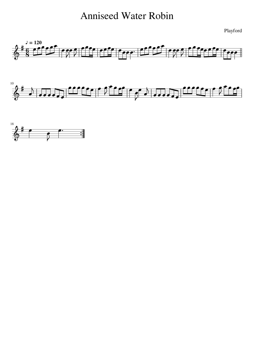 Anniseed Water Robin