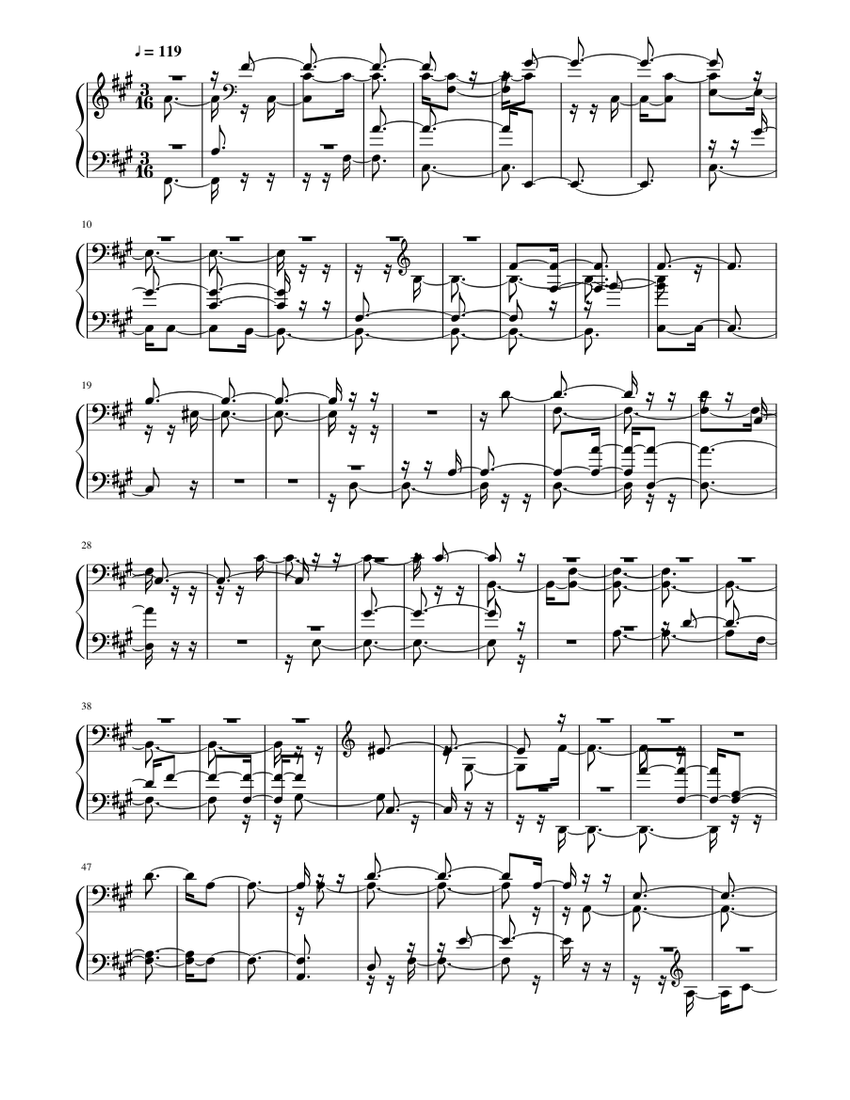 Shape Of My Heart – Sting Sheet music for Piano (Solo) Easy