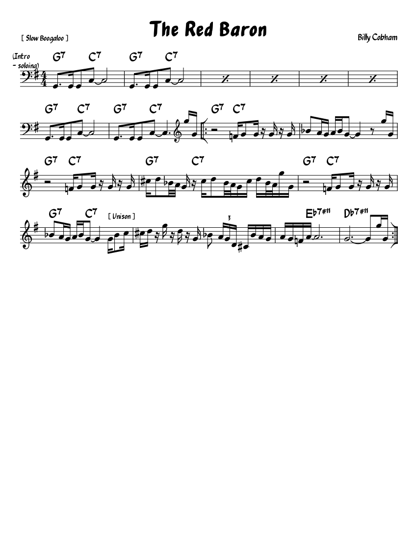 The Red Baron Sheet music for Piano (Solo) Easy | Musescore.com