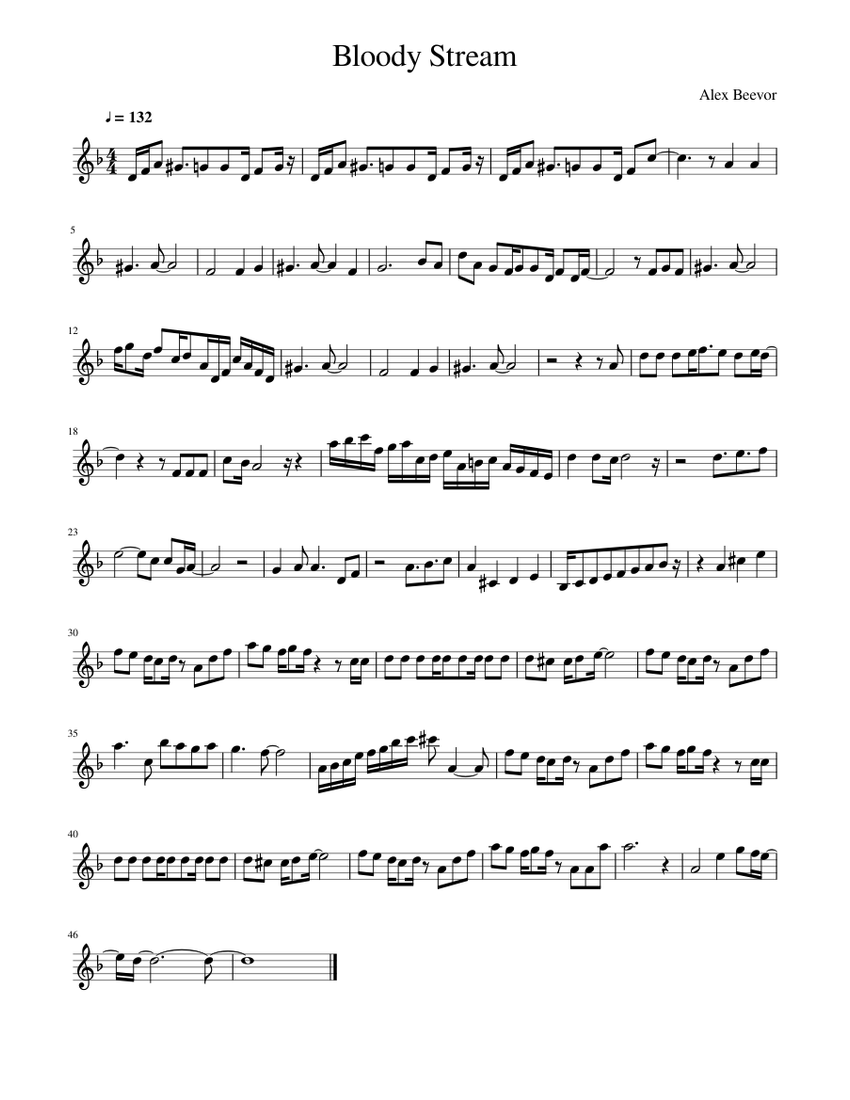 Bloody Stream Sheet music for Cornet (Solo) | Musescore.com