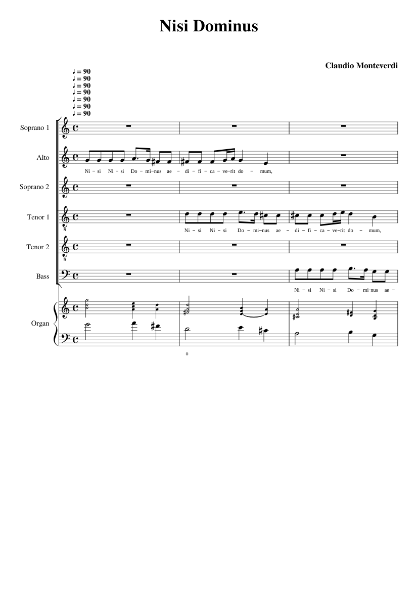 Nisi Dominus (a 6 vv)