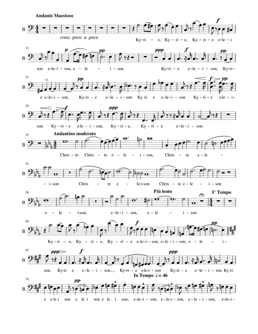 Petite Messe Solenelle (Rossini), 5 - Qui Tollis Sheet Music For