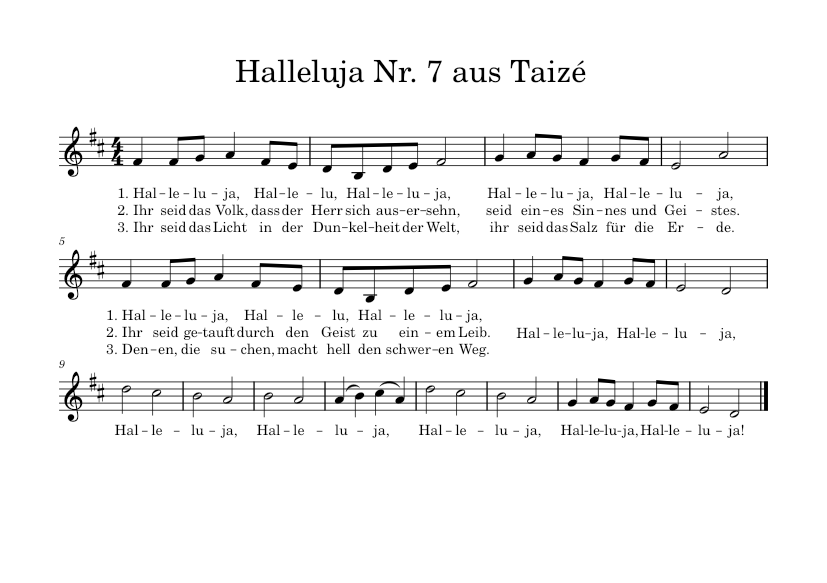 Taize Worksheet Taize – Misc Halleluja aus Taize A5 quer Sheet music for Synthesizer (A ...
