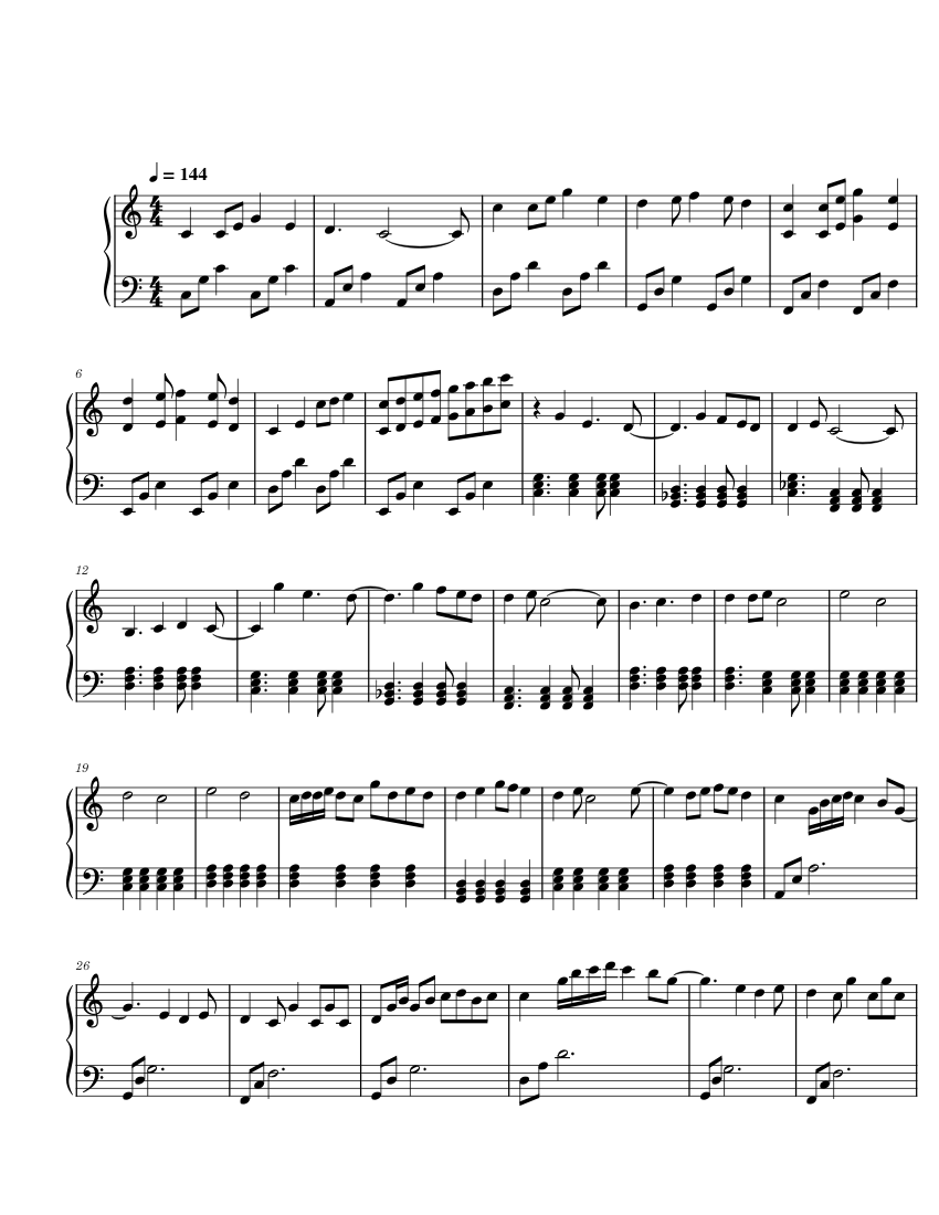 Friday night funkin-indie cross Nightmare Run Sheet music for Piano (Solo)