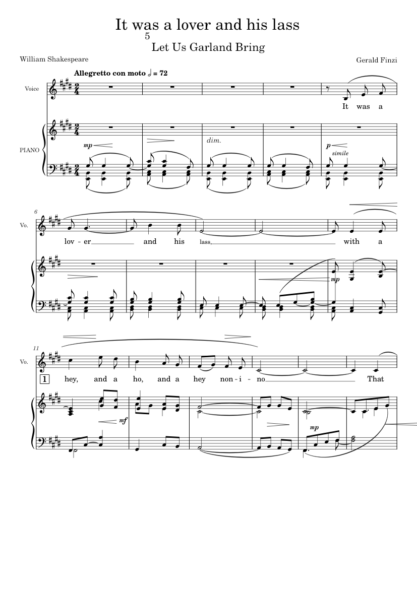 Let Us Garlands Bring Op.18