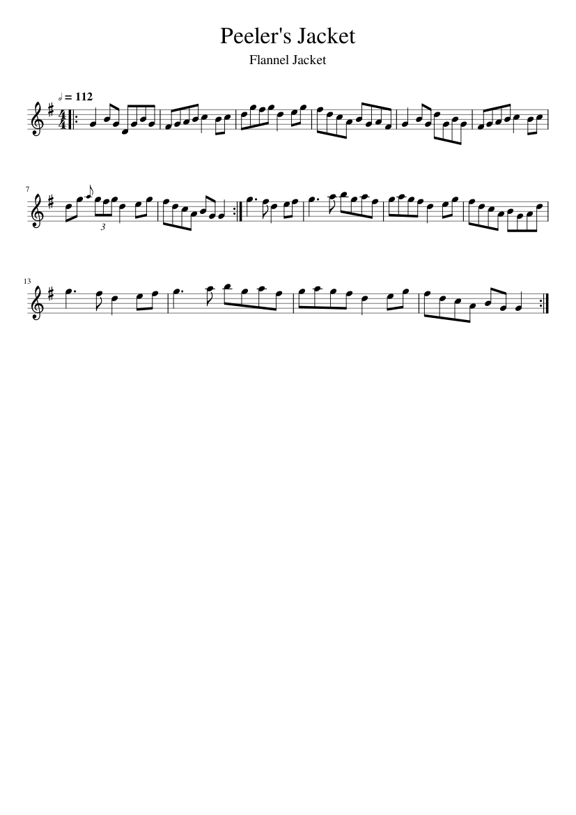 Peeler's Jacket Sheet music for Piano (Solo)