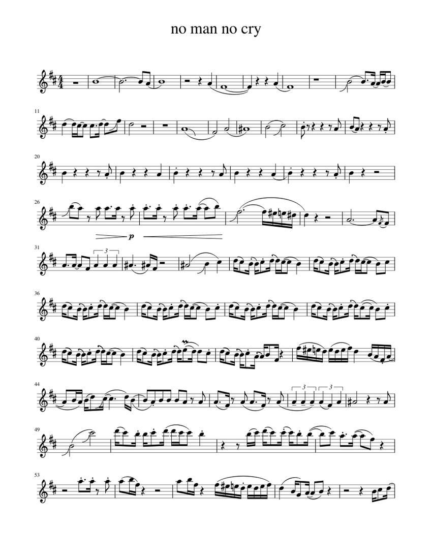 No Man No Cry Sheet Music For Saxophone Alto Solo Musescore Com Ooooo ooooo no man, nooo cry verse 1: im so sick about it so wrong but i dont know what to do without it my love, my time, my all invested alone (although i might be) im better on my own without you here im doing more than just fine no man no cry verse 2: feels good starting over me myself. no man no cry sheet music for saxophone