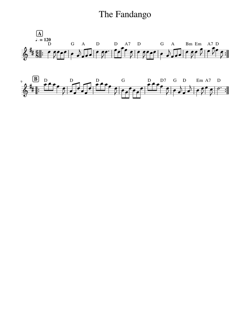 The Fandango Sheet music for Piano (Solo) Easy | Musescore.com
