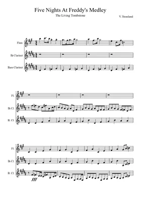 Five Night´s at Freddy´s Git.tab Sheet music for Guitar (Mixed Duet)