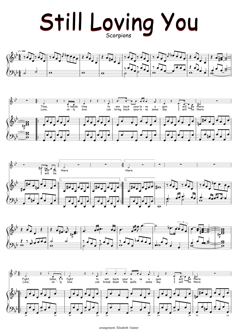 Still Loving You Sheet music for Piano, Oboe (Solo) | Musescore.com