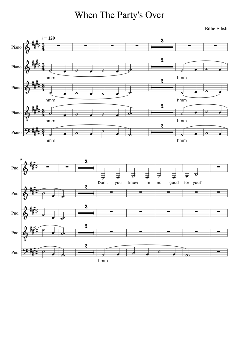 when the party's over