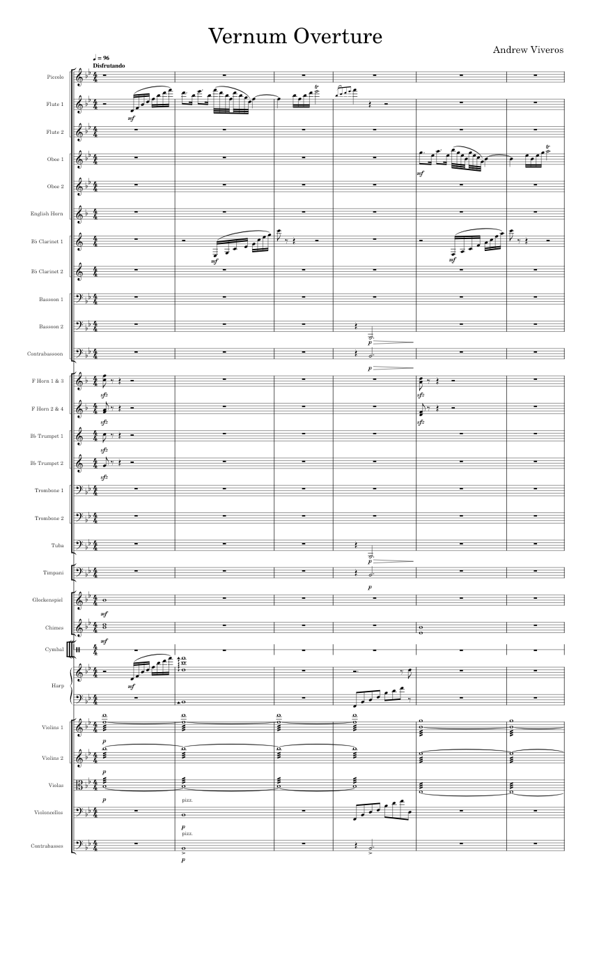 Overture Instruments Vernum Overture Sheet Music for Trombone, Tuba, Flute, Oboe & more ...