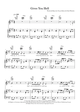 Free Gives You Hell by Glee Cast sheet music | Download PDF or print on  Musescore.com