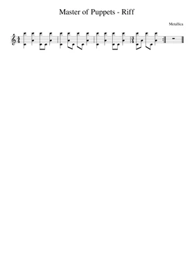 master of puppets by Metallica free sheet music | Download PDF or print on  Musescore.com