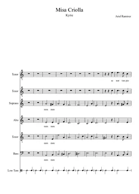 Free Misa Criolla - Gloria by Ariel Ramirez sheet music | Download PDF or  print on Musescore.com