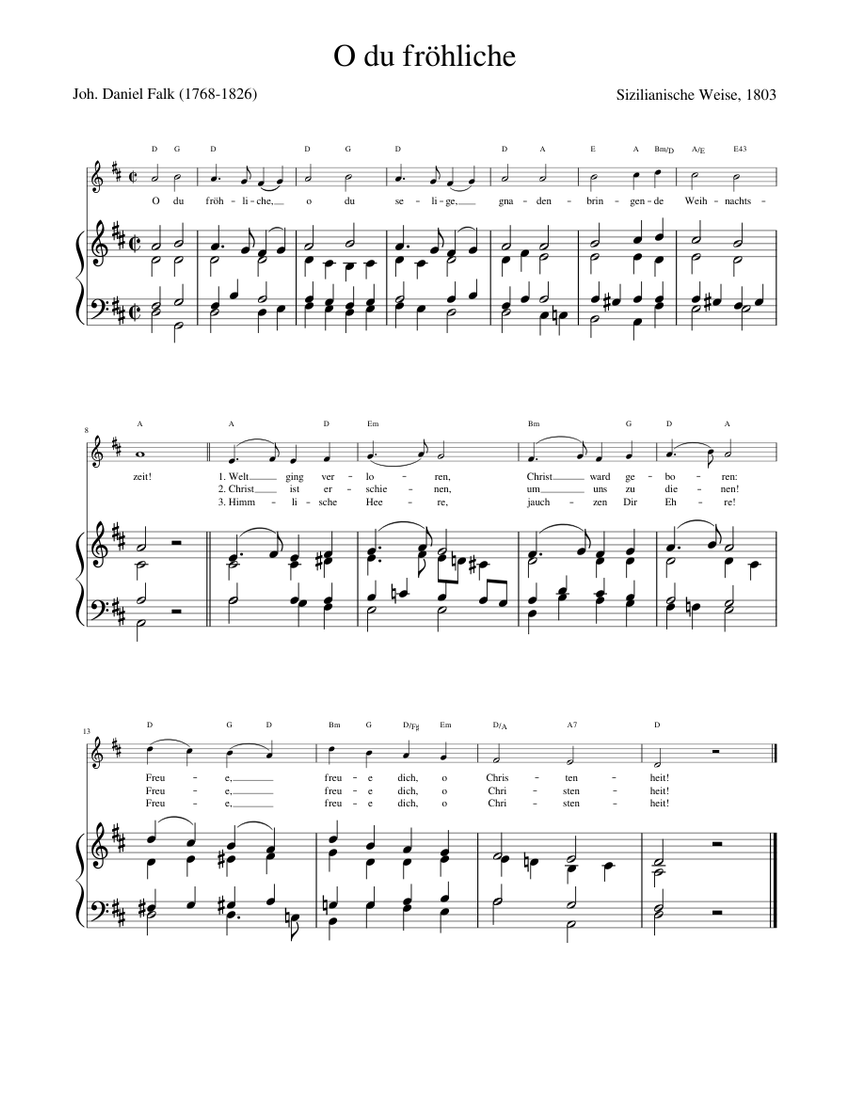 Featured image of post Klaviernoten O Du Fröhliche Kostenlos - Zur weihnachtszeit wird besonders viel und gerne gesungen.