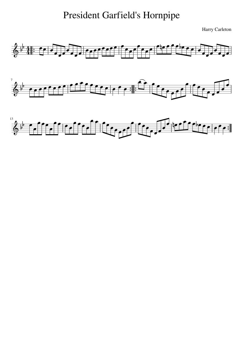 President Garfield's Hornpipe