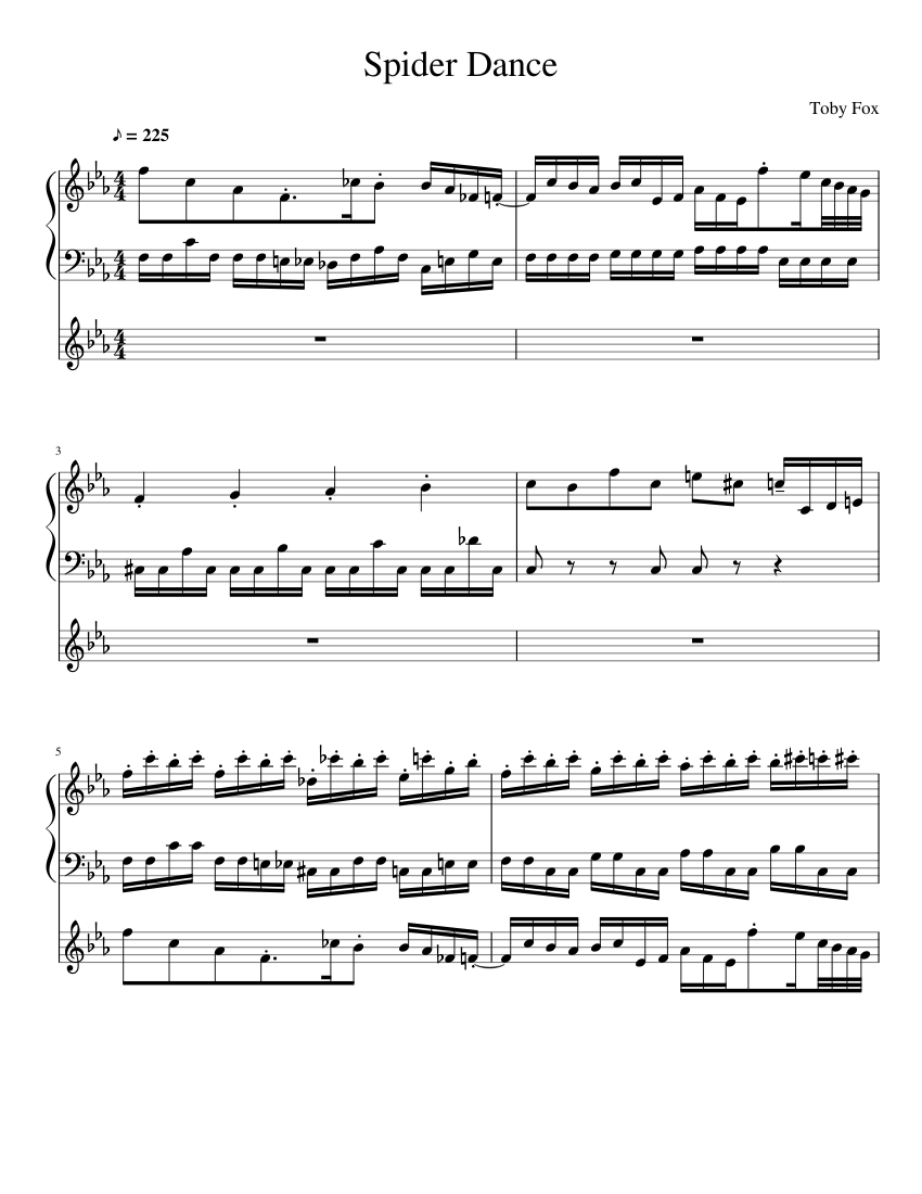 Spider Dance Notes Undertale - Spider Dance Sheet music for Piano (Solo) | Musescore.com