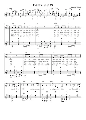 Free Thomas Fersen sheet music | Download PDF or print on Musescore.com