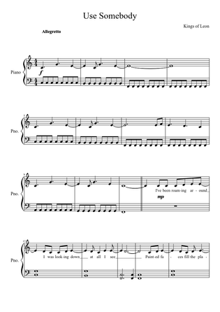 Use Somebody Sheet Music Free Download In Pdf Or Midi On Musescore Com use somebody sheet music free download