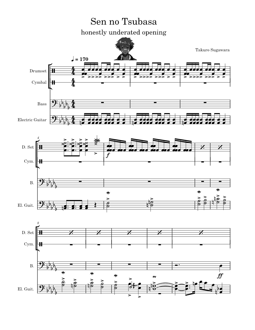 Sen no Tsubasa Takuro Sugawara [Re Hamatora] [WIP] Sheet music for