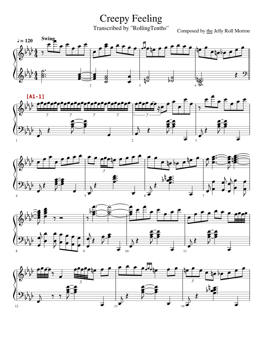 Creepy Feeling Sheet music for Piano (Solo) | Musescore.com