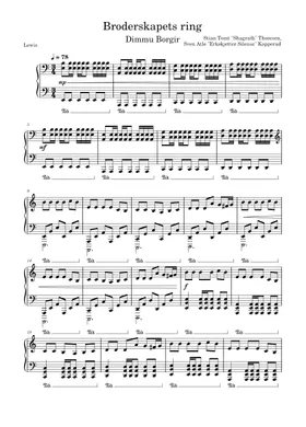 Free Dimmu Borgir sheet music | Download PDF or print on Musescore.com