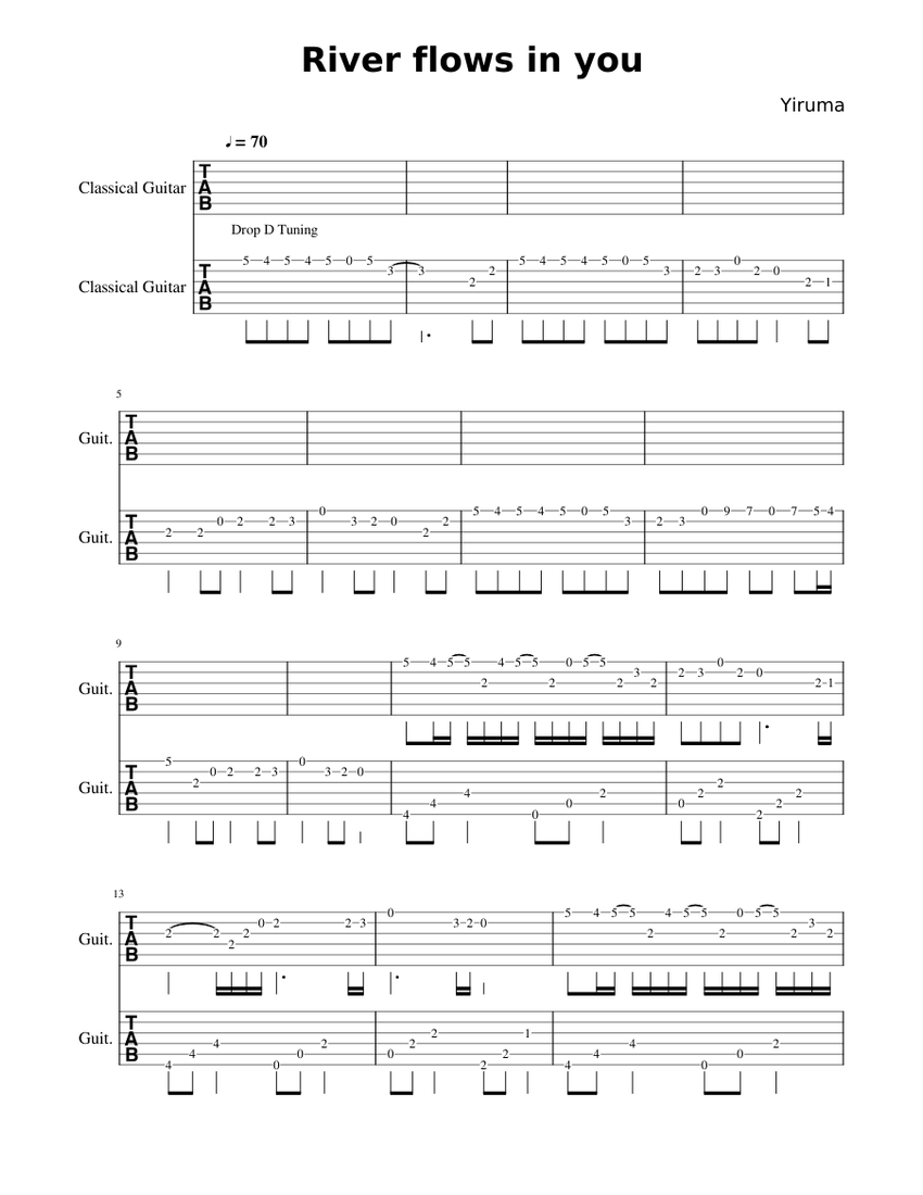 river flows in you guitar pro tab download
