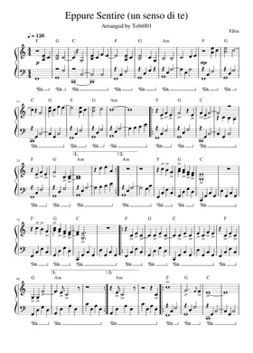 Free Eppure Sentire (Un Senso Di Te) by Elisa sheet music | Download PDF or  print on Musescore.com