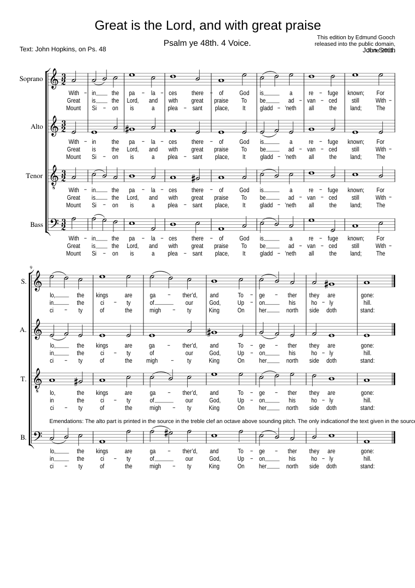 Great is the Lord and with great praise